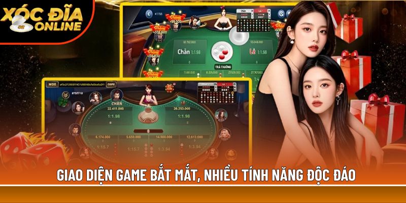 Giao diện game bắt mắt, nhiều tính năng độc đáo